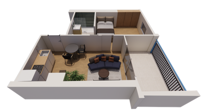 T2 coté jardin - Terrasse privative 