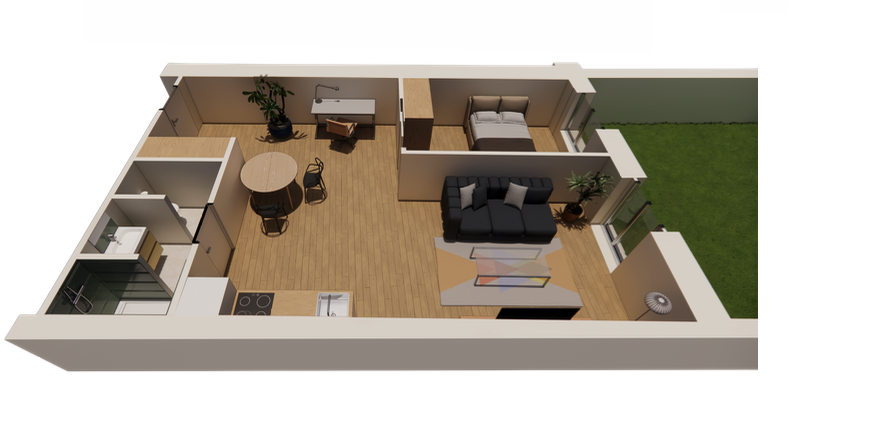 T2 avec jardin privatif 