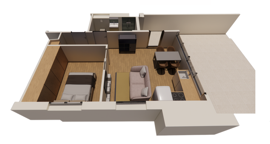 T2 avec terrasse privative